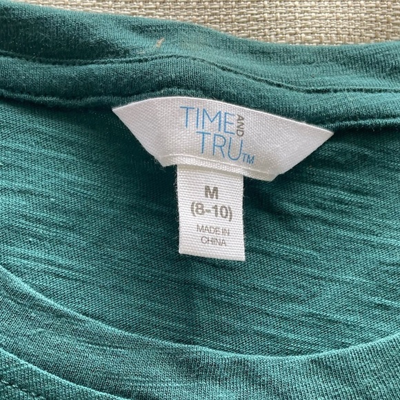 *NWT* Women's Time&Tru "Out of Office" Cotton T-Shirt - Sz. M - Picture 3 of 3